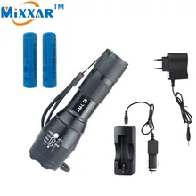 ZK30 E17 CREE XM-L T6 4000LM led flashligh with one AC Charger, one Car charger and 2* 18650 5000mAh rechargeable batteries