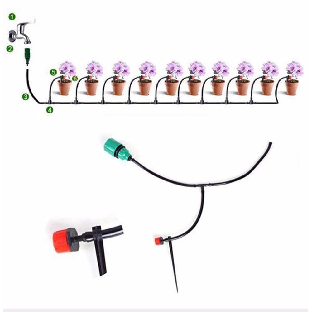 DIY микро капельного орошения автоматический таймер автополив 25 м 20 м 15 м 10 м садовый шланг таймер для полива сада таймер орошения