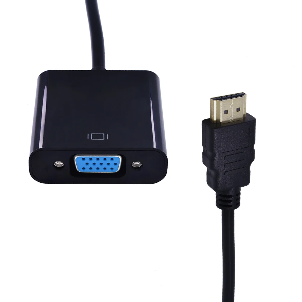 HDMI к VGA адаптер Mini HDMI Мужской адаптер к VGA Женский встроенный 1080p конвертер чипсетов для Xbox 360 PS3 PS4 ТВ ПК ноутбук Кабо