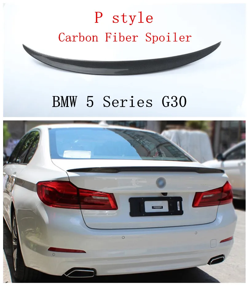 

P style Carbon Fiber Spoiler For BMW 5 Series G30 525 528 530 540 2018 Wing Spoilers High Quality Brand New Auto Accessories