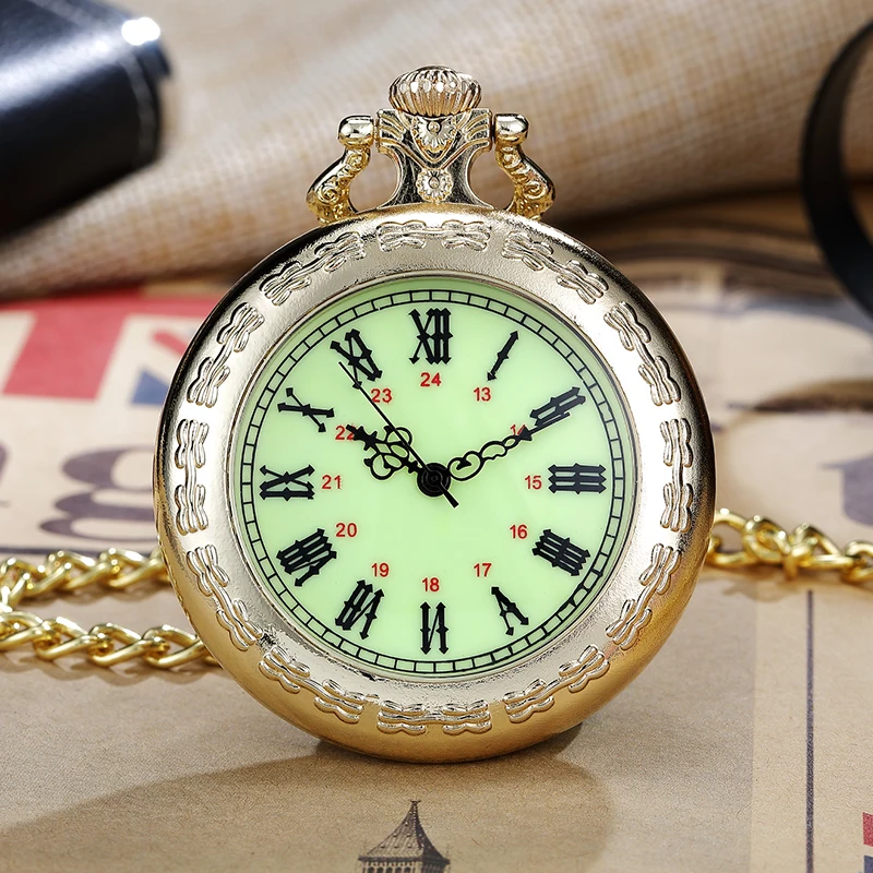 Корпус из розового золота римские цифры набора классические карманные часы подарок на день отца