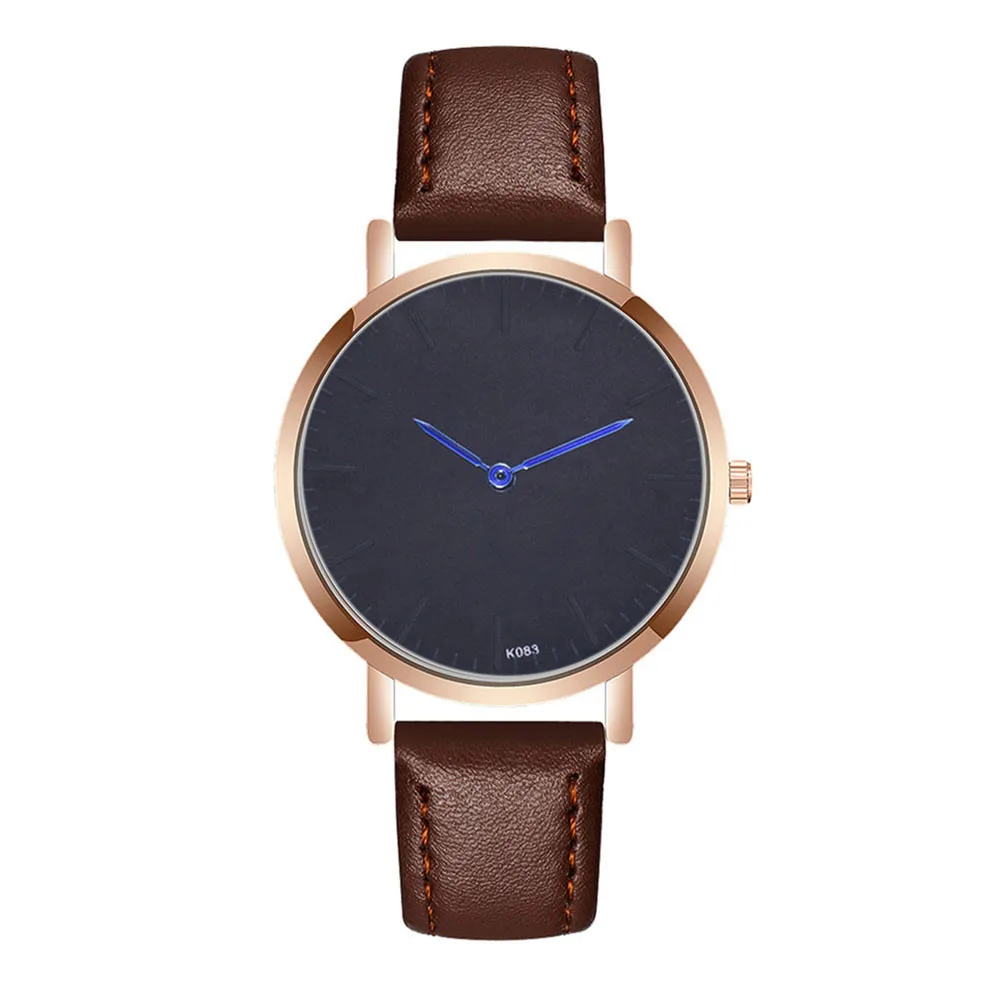 Simple Women watch 2018 Fashion Color PU Strap Digital Dial Leather