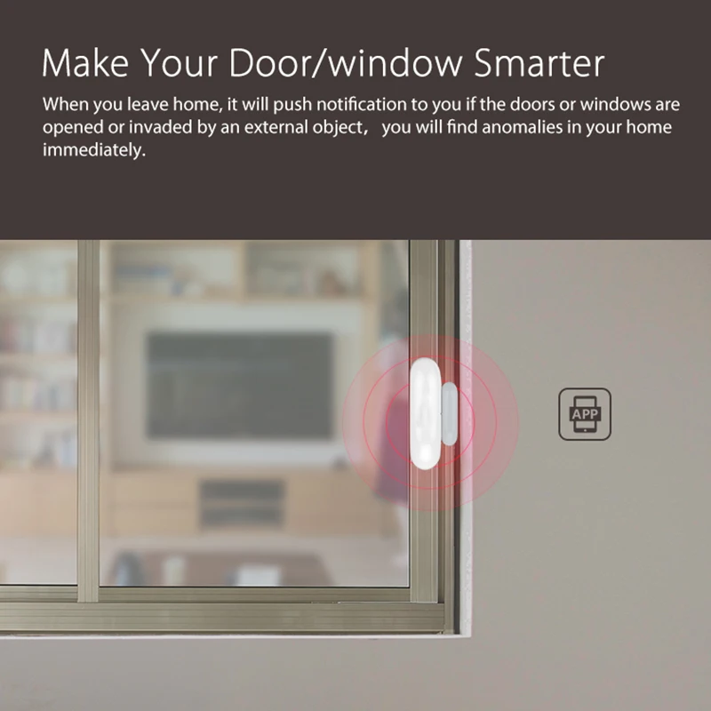

NAS-DS01W Wifi Door Window Sensor App Notification Alerts No Hub Required Sensor SL@88