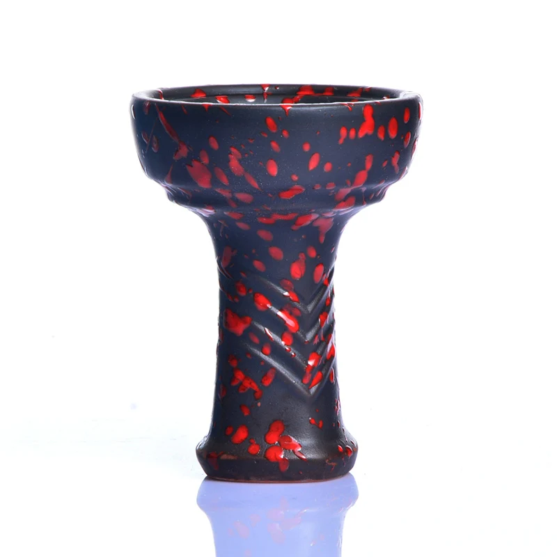 Новая керамическая кальянная чаша для кальяна чаши для табака Chicha Narguile Cachimbas Sisha Nargile Aksesuarlar Sheesha аксессуары для водопроводных труб - Цвет: Black Red