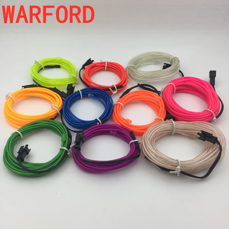 

2m/3m/5M 3V Flexible Neon Light Glow EL Wire Rope tape Cable Strip LED Neon Lights Shoes Clothing Car decorative ribbon lamp