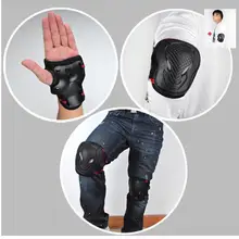 Роликовые коньки Скейтбординг Лыжный Спорт наручные колено протектор комплект для взрослых и детей Наколенники; защита 6 in1 спортивный комплект защитное ограждение