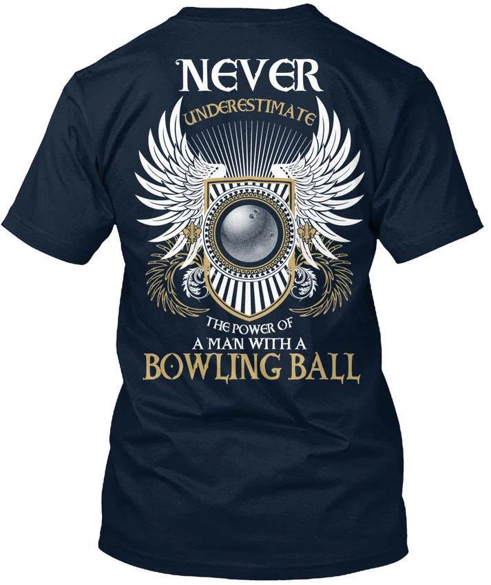 رجل مع bowlinger الكرة لا نقلل وقوة قسط تي شيرت رجل مع bowlinger الكرة لا نقلل وقوة قسط تي شيرت