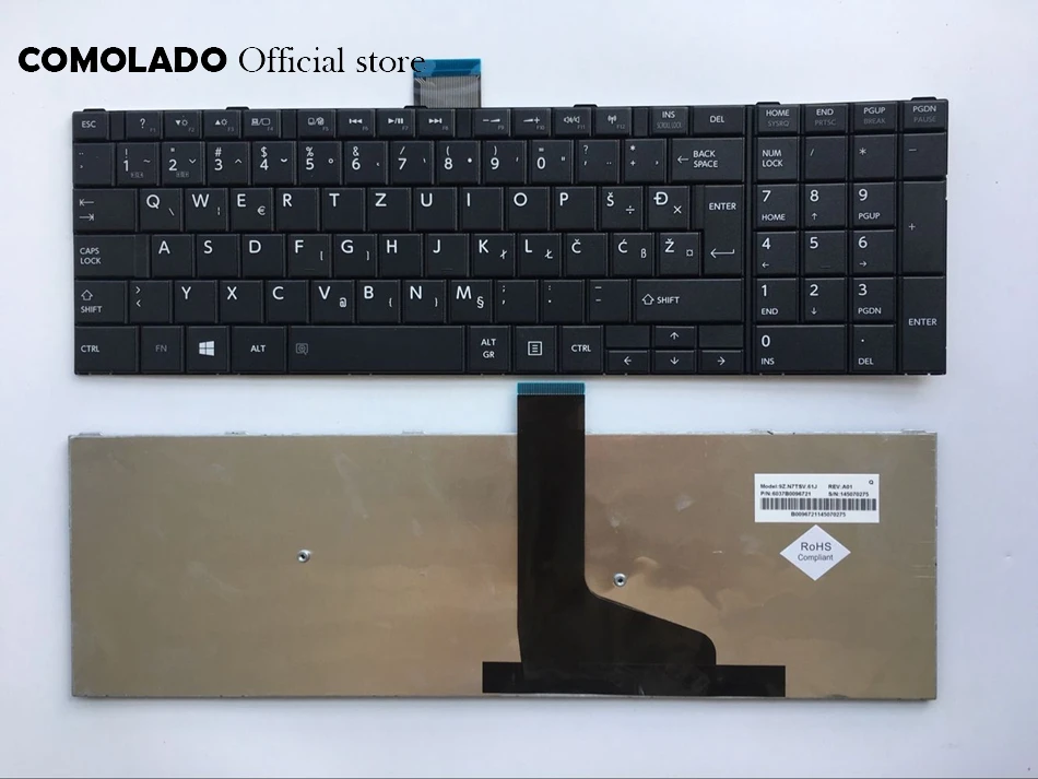 

WB West Balkans Keyboard for TOSHIBA SATELLITE L50 L50-A C50 C50D C50-A C55D S50 S55 L70 L75 C70 C75 black keyboard WB Layout