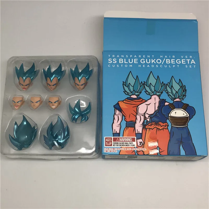 SS Blue-2 Custom headsculpt Set for SHF Vegeta In Stock! Demoniacal Fit
