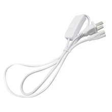 T5 T4 шнур питания с выключателем 1 м удлинители кабель питания США штекер Адаптер разъем провода 2.5A для светодиодный люминесцентные лампы