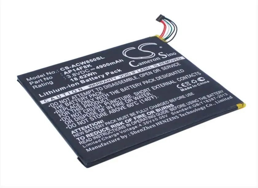 Cameron sino 4900 mAh батарея для ACER A1-840 A1-850-A1410 A1-860 Iconia Tab B1-820 Iconia Tab W1-810AP14F8K