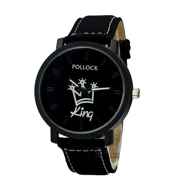 pollock Queen/King Stylish Lovers Quartz Watch Stylish Wristwatch Ornament Gift pollock Queen/King Stylish Lovers Quartz Watch Stylish Wristwatch Ornament Gift
