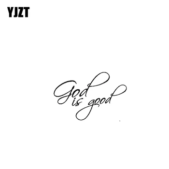 

YJZT 12.7CM*8.3CM GOD IS GOOD JESUS Vinyl Car Motorcycle Sticker Decals Black/Silver C13-000162
