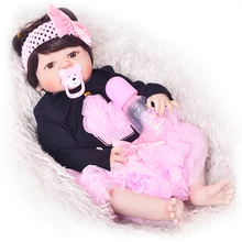 New Arrival Full Silicone Vinyl Baby Dolls Reborn Girl 57 cm Realistic Alive New Born Bonecas 23” Babies Doll Toy For Children
