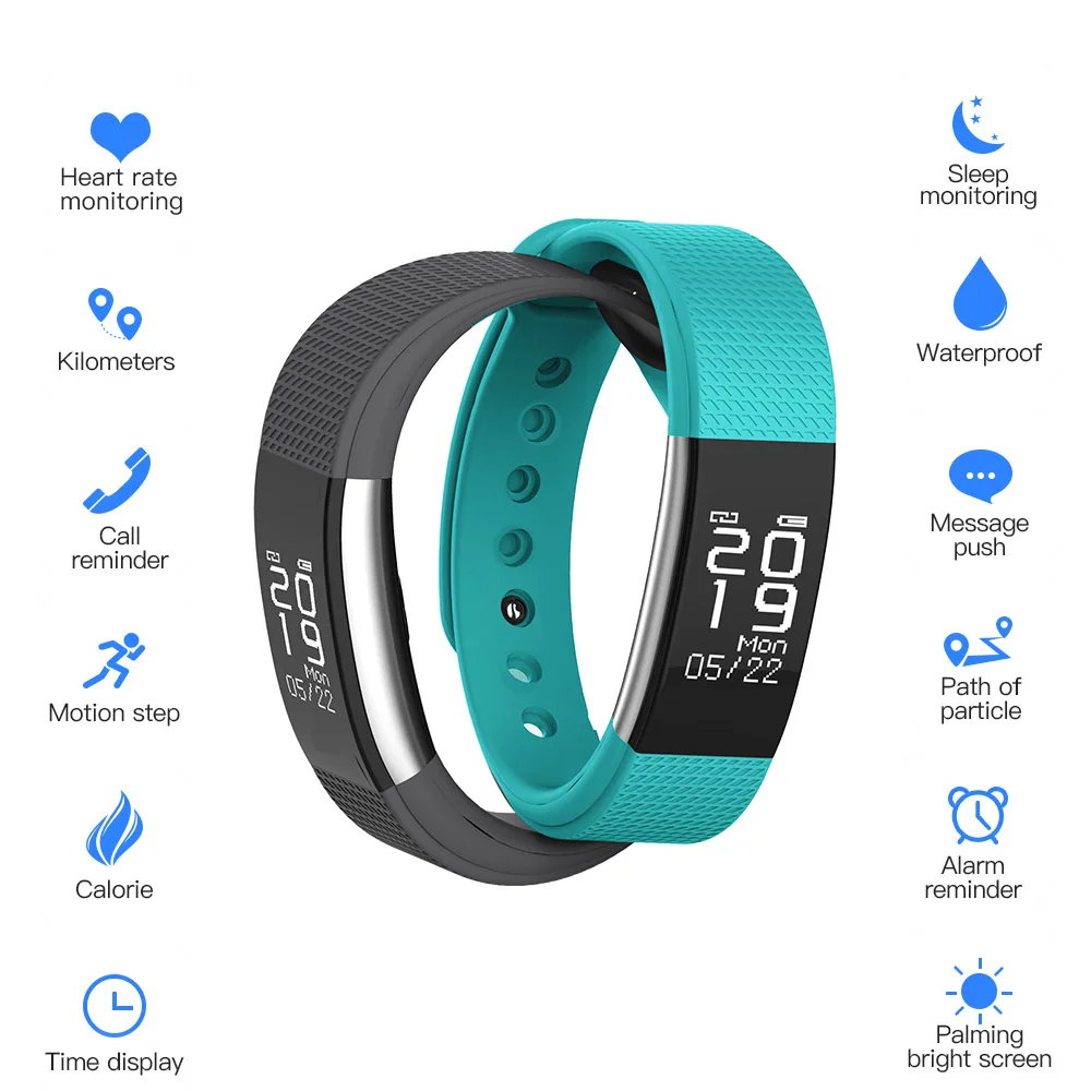 SF4 Smart Wristband Bracelet Watch Fitness Heart Rate Tracker Pedometer