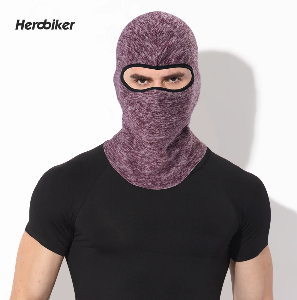 HEROBIKER мотоциклетная маска для лица на осень и зиму, Балаклава, мотоциклетная маска, термо флисовая маска, шлем, шапки для катания на лыжах, велосипедная маска, повязка на голову