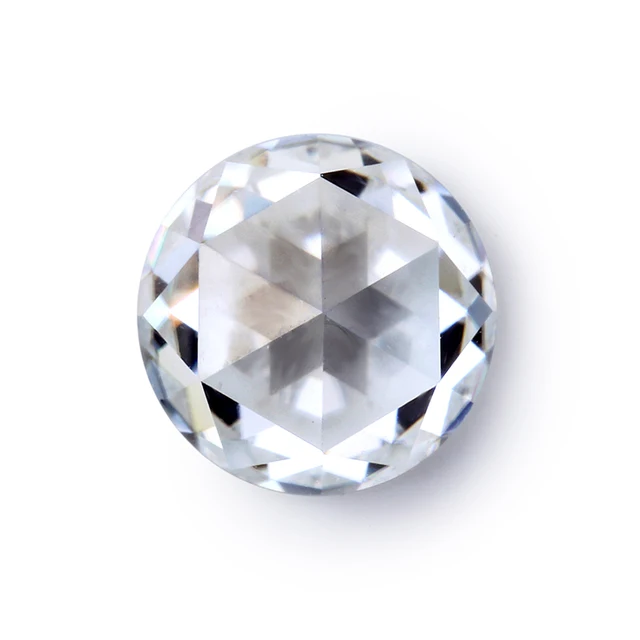 Created silicon carbide EF white color 6mm rose cut moissanites loose