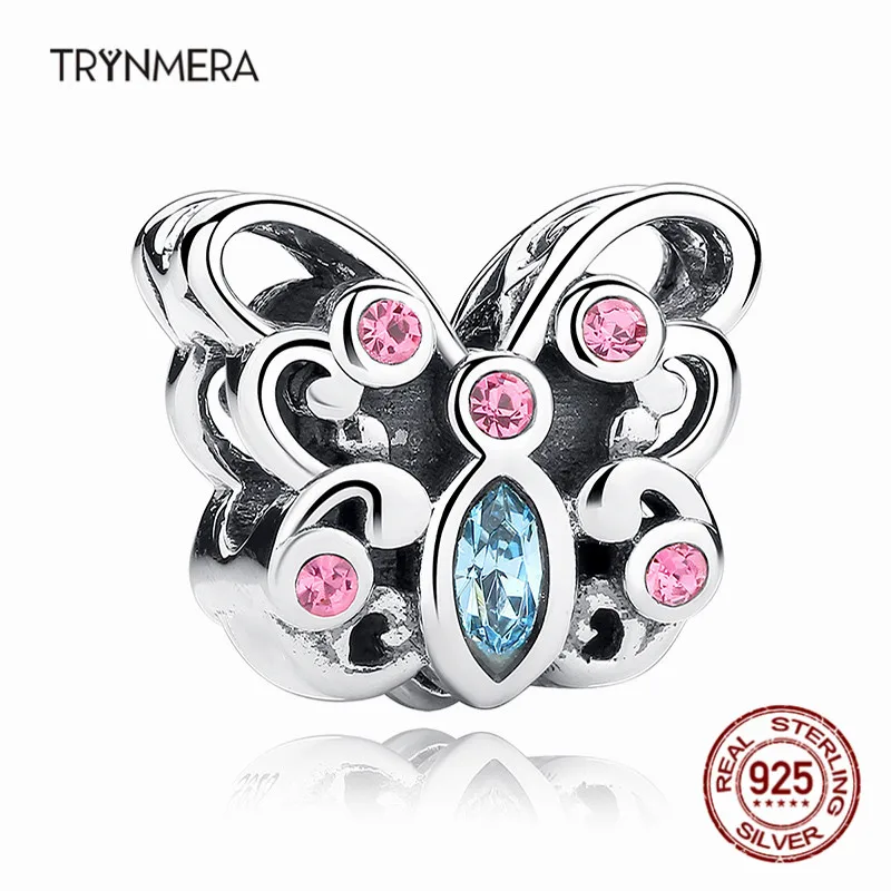 Trynmera подвески из стерлингового серебра 925 пробы с бабочками и животными браслеты
