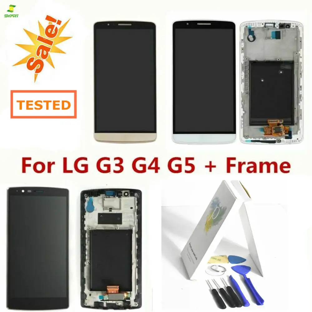 

For LG G3 G4 G5 Display for LG G4 LCD Touch Screen Digitizer with Frame Orginal 5.5 inch H810 H811 Dual H818 D850 D851 Black