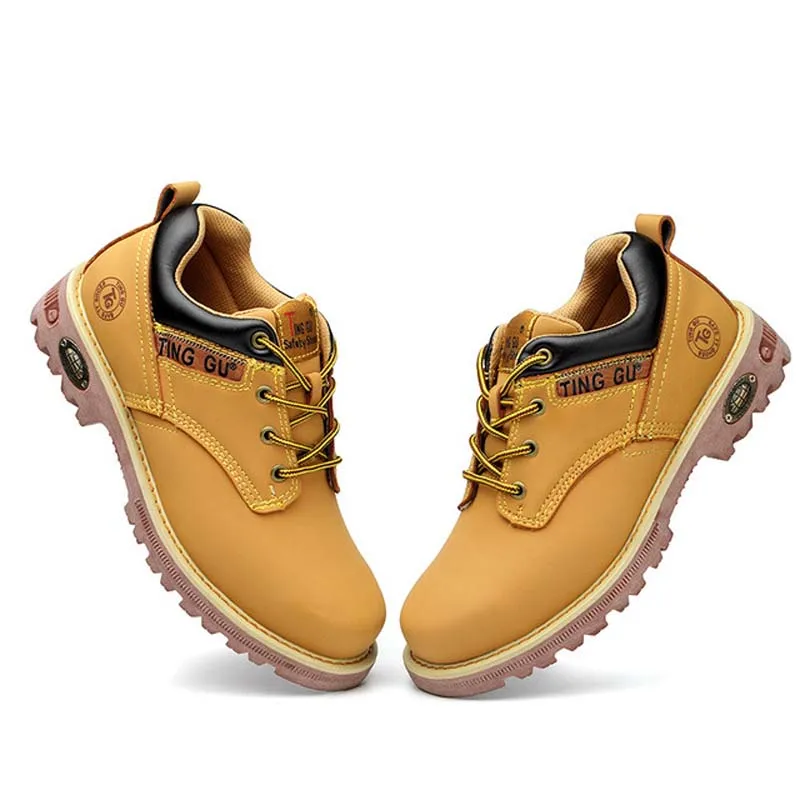amarelo Dourado Sapatos Botas Segurança Que Biqueira Stab Anti Preto Proteção ouro Alto Quebrar Cano Indestrutível Calçados Cobre Aço De cinza zqIxxwTH