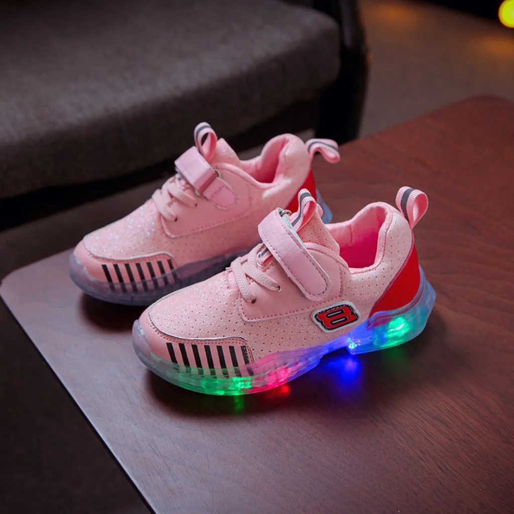 Детская обувь; детская обувь со светодиодной подсветкой для мальчиков и девочек; блестящие спортивные кроссовки со светодиодной подсветкой; повседневная обувь; sapato infantil# y3