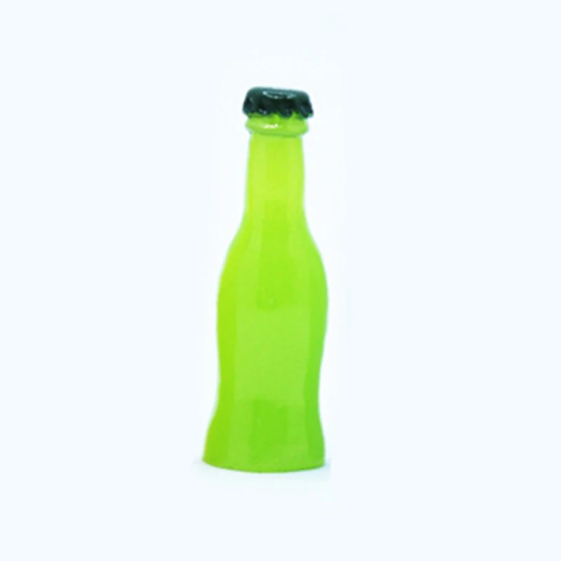 10 шт. мини чистые смолы Cola бутылки пить кулон DIY телефон оболочки Decor игрушки - Цвет: Green