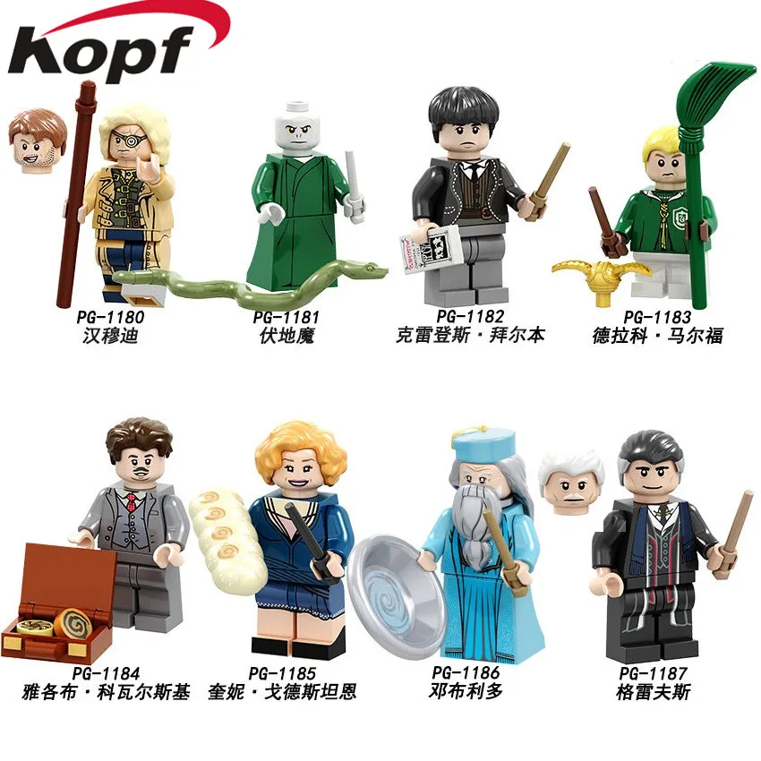 

Single Sale Building Blocks Harry Potter Movie Action Dumbledore Moody Malfoy Voldemort Figures For Children Model Toys PG8173