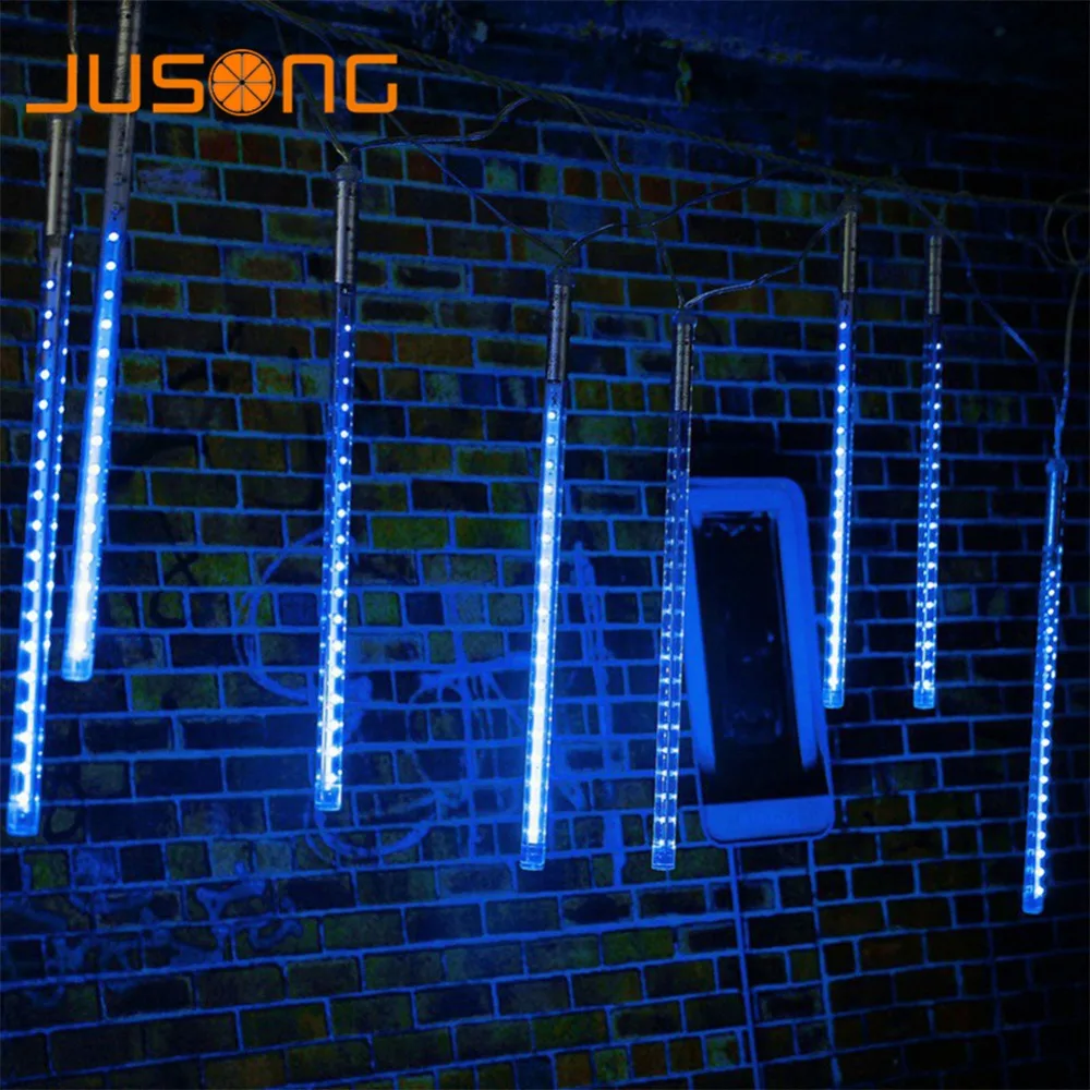 

JUSONG Led 30CM 50CM Meteor Shower Rain Tube SMD Garland Christmas Tree Navidad Decorative Xmas Outdoor Fairy Lights String
