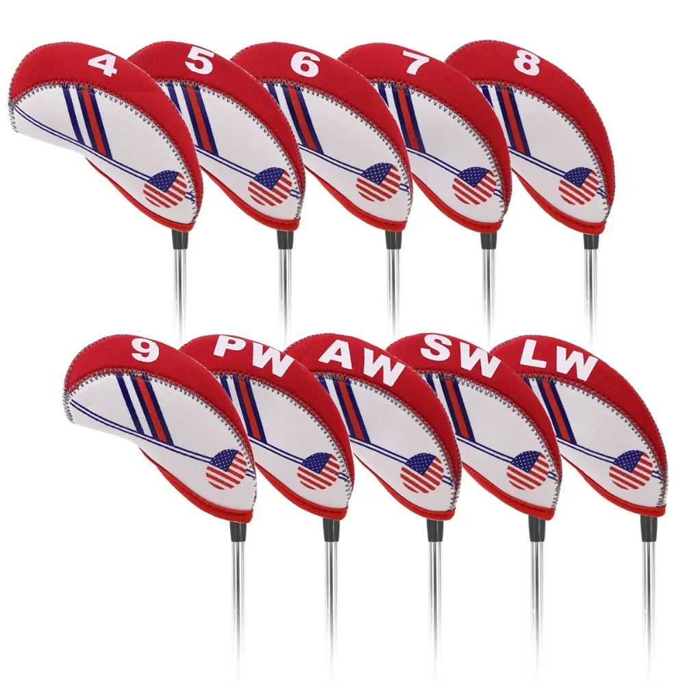 Craftsman Golf Iron Cover 10PCS/set Waterproof Golf Club Head Iron