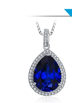 Jewelrypalace Роскошные Груша Cut 12.4ct синий создания Сапфир Длинные висячие серьги Твердые стерлингового серебра 925 Красивые ювелирные изделия для Для женщин