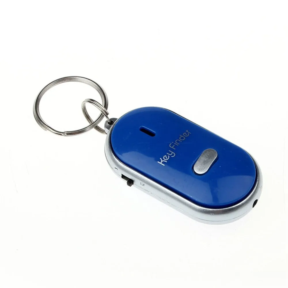 GEMIXI светодиодный светильник фонарь пульт ДУ со звуковым управлением Потерянный ключ Finder брелок для ключей с локатором Творческий цветной брелок 4,20 - Цвет: Blue