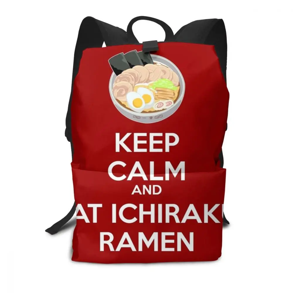 Наруто рюкзак KEEP CALM AND EAT ICHIRAKU RA мужские рюкзаки студенческие женские сумки с