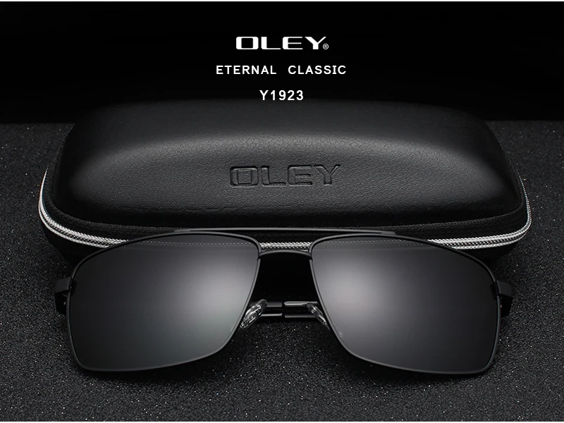 OLEY, брендовые поляризационные солнцезащитные очки, мужские, модные, классические, квадратные очки для женщин, Oculos masculino, мужские, настраиваемый логотип Y1923