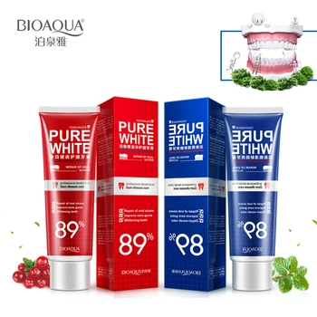 

2 Pcs Herbal Mint/Cranberry Fresh Toothpaste Whitening Remove Yellow Stains Halitosis Reduce Gingivitis Clean Dental Cream Set