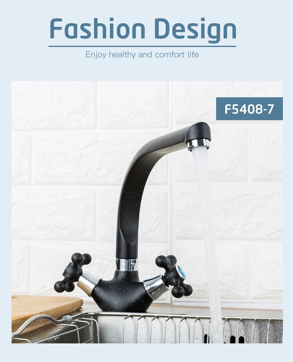 Frap Multicolor Spray Painting Kitchen basin Faucet Single hole Modern design two handle Cold and hot water tap F5408-7/8/10/21