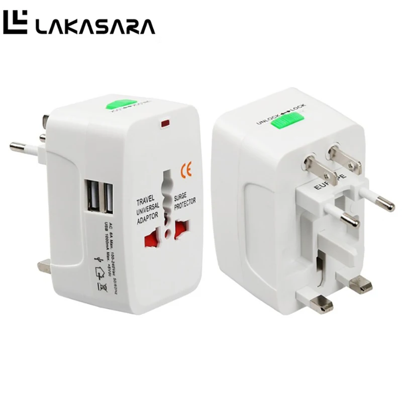 

Universal International Electric Plug Power Socket Adapter All in one Travel AC Power Charger Converter EU UK US AU converter