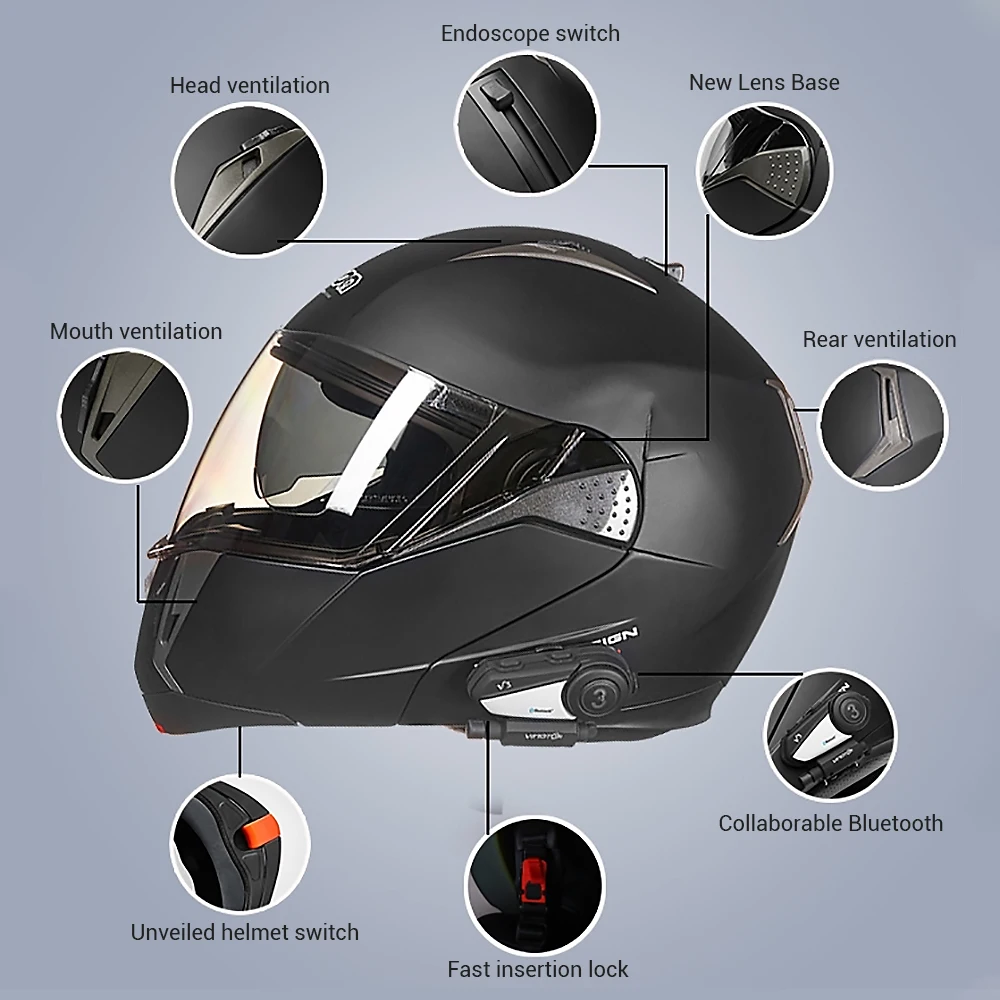 Мотоциклетный шлем BEON Casco мотоциклетный с двойным козырьком для мотокросса