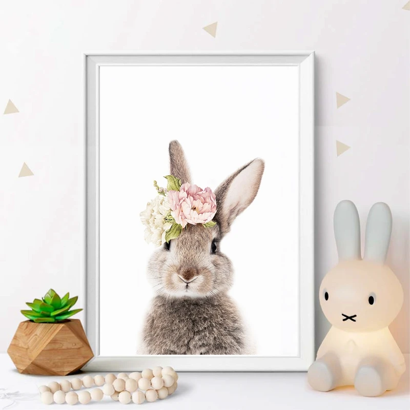 Bunny Rabbit Canvas Art Prints Girls Room Decor