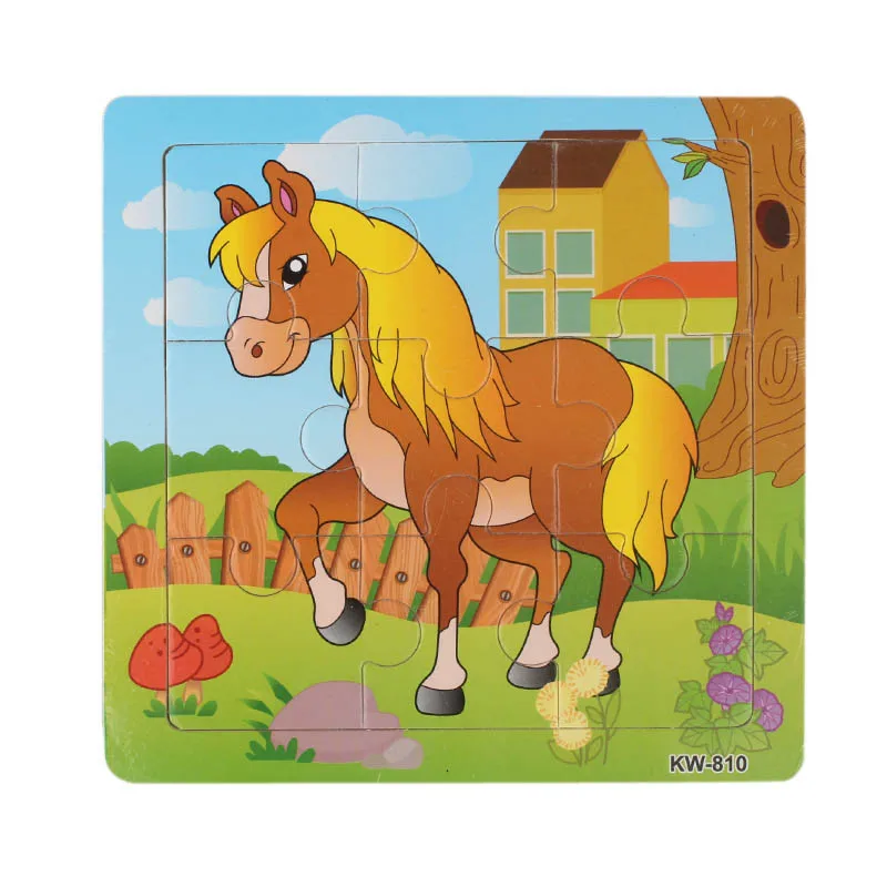 Puzzles For Children Wooden Horse Jigsaw For Kids Education And