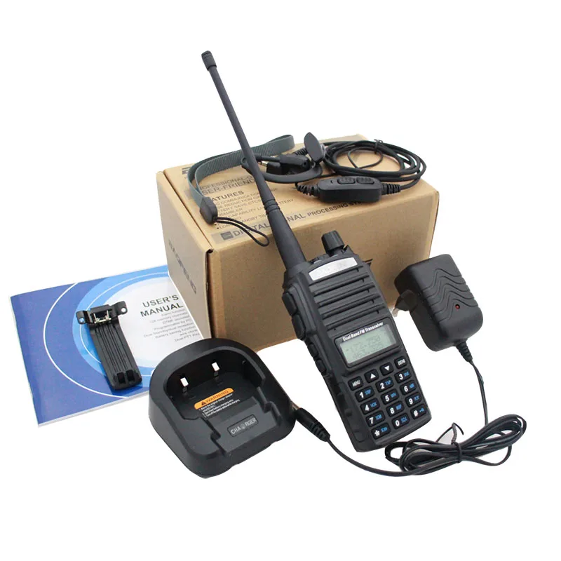 Baofeng UV-82 двухстороннее радио 8 Вт 10 км двойной PTT Band CB VHF UHF Ham Любительская мощная рация UV82 для охотничьего трекера