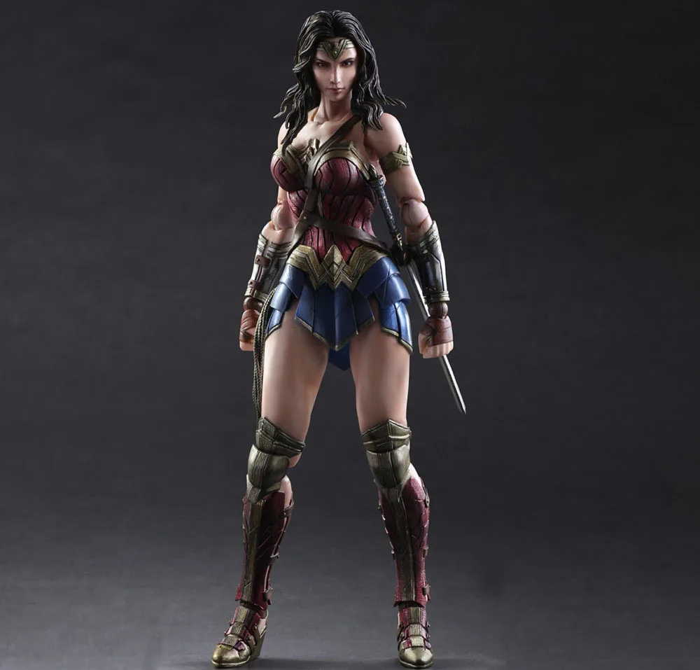 

Free Shipping 10" PA KAI Batman v Superman Dawn of Justice Wonder Woman Boxed 25cm PVC Action Figure Collection Model Doll