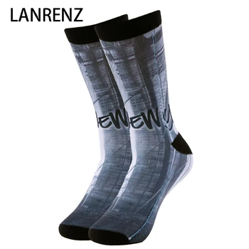 

2020 New York Bridge Print Men and women fashion Funny socks 3d printed socks 200 knitting oil painting compression socks