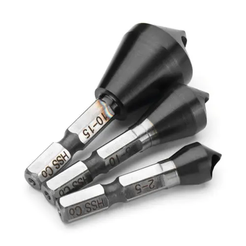 HSS CO M35 TiAIN Countersink Deburring Drill Bit 2 5 5 10 10 15MM Broca Metal