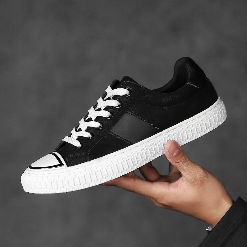 Мужские кроссовки на плоской подошве кожаные дышащие весну/осень 2018|sneakers men|sneakers