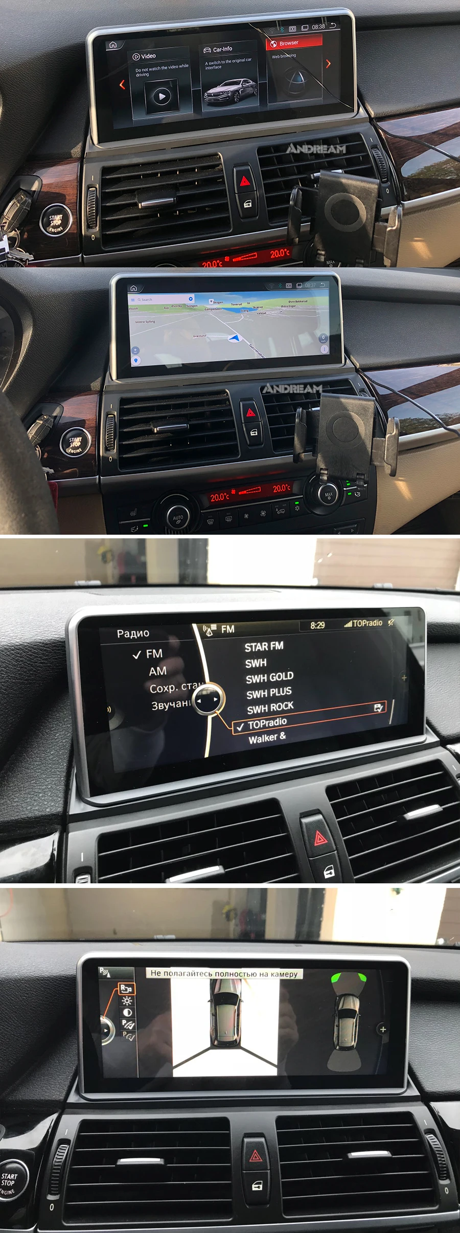 Top 10.25" Six-Core Android 9 4G+32G  Car multimedia for BMW X5 E70 X6 E71 Bluetooth GPS Navigatio 15