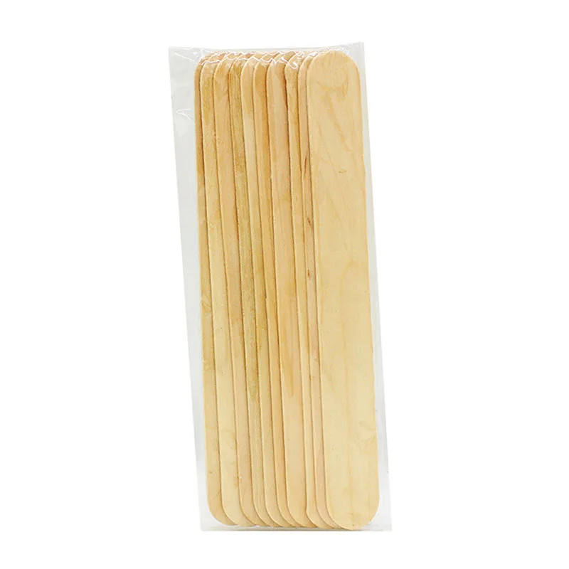 50x Disposable Waxing Wooden Tongue Depressor Body Hair Removal Stick Tongue Depressor 4