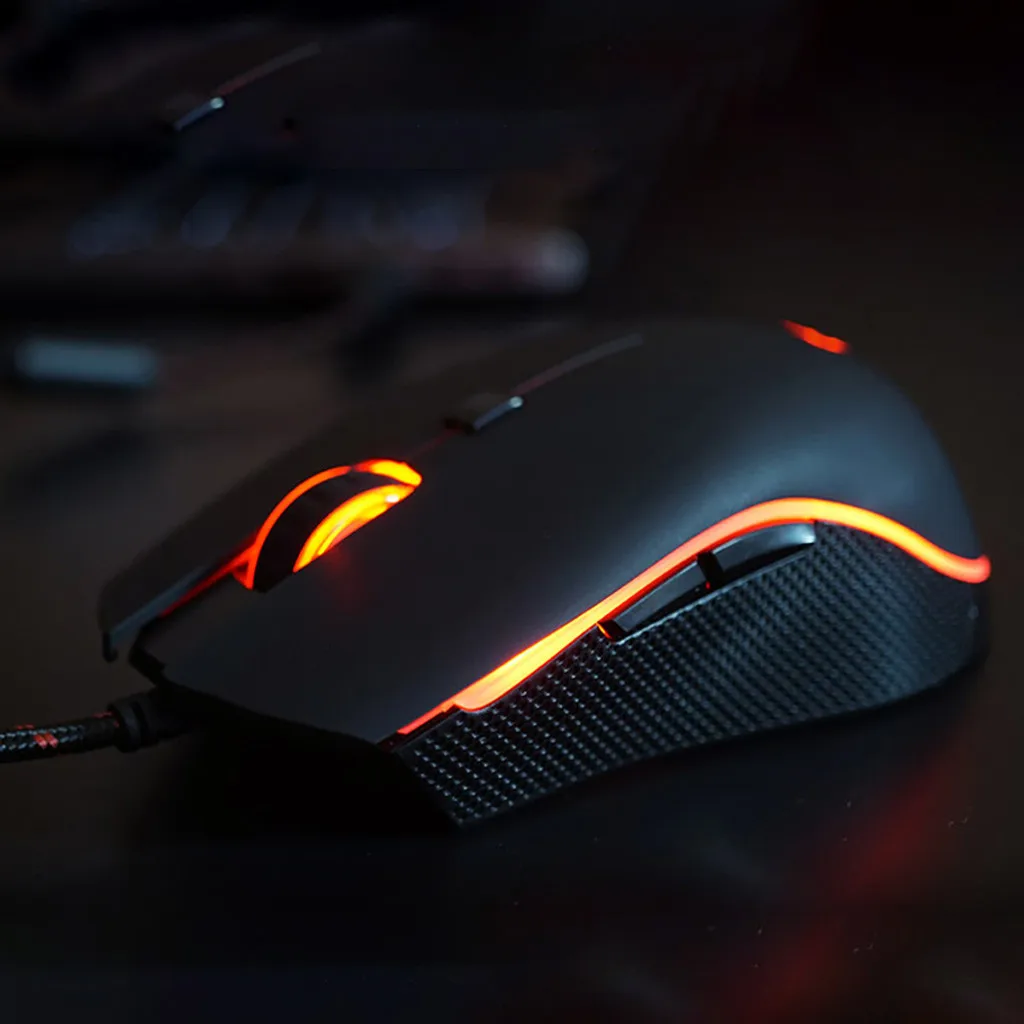 MOTOSPEED V40 4000 dpi RGB подсветка 6 кнопок дышащая Проводная игровая мышь