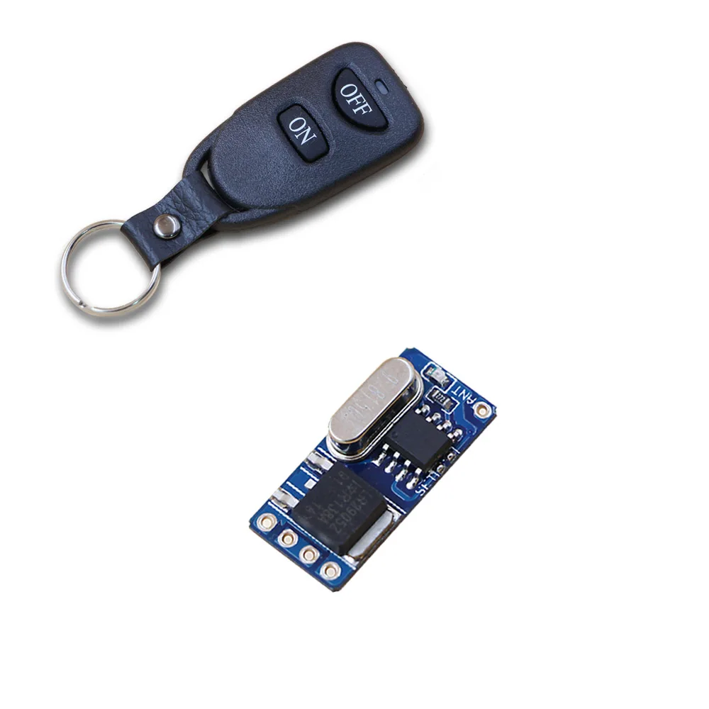 

DC 3.7V 4.2V 5V 6V 9V 12V Wireless Remote Control Switch Low Power Receiver and Transmitter 315/433MHZ