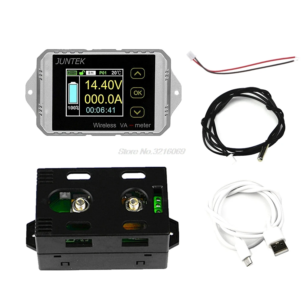 

DC 400V 300A Wireless Bi-directional Voltmeter Ammeter Capacity Volt Power Meter Tester Tools Jun29 Drop Ship