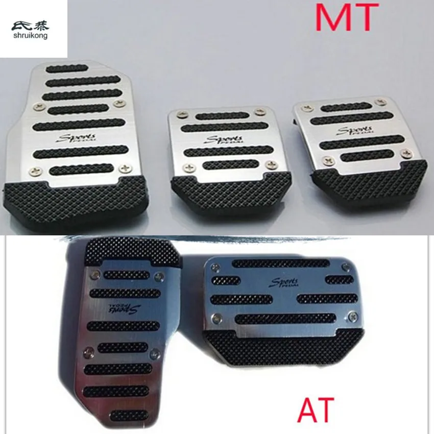 

Free shipping AT MT Punching High quality Aluminium Alloy Rest pedal Gas pedal Brake Pedal for Fiat 500